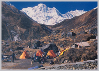 Machapuchere BC in the Annapurna Sanctuary. 