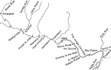 Sun Kosi Map Detail